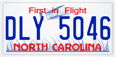 NC license plate DLY5046