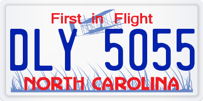 NC license plate DLY5055