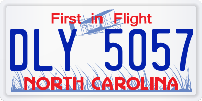 NC license plate DLY5057