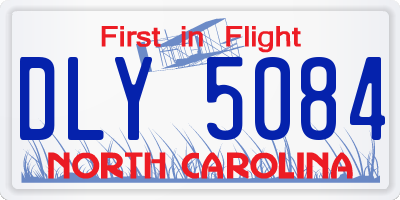 NC license plate DLY5084
