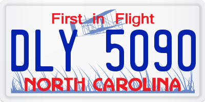 NC license plate DLY5090