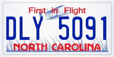 NC license plate DLY5091