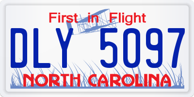 NC license plate DLY5097