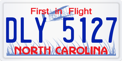 NC license plate DLY5127