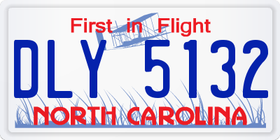 NC license plate DLY5132