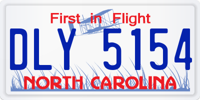NC license plate DLY5154