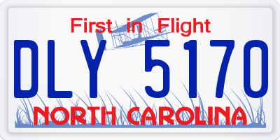 NC license plate DLY5170