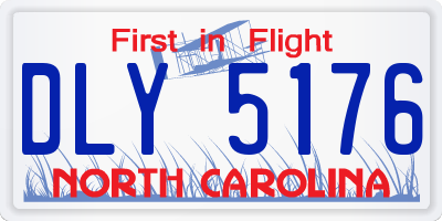 NC license plate DLY5176
