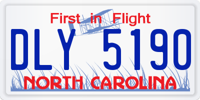 NC license plate DLY5190