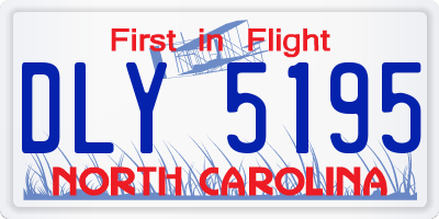 NC license plate DLY5195