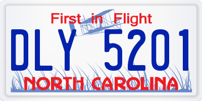 NC license plate DLY5201
