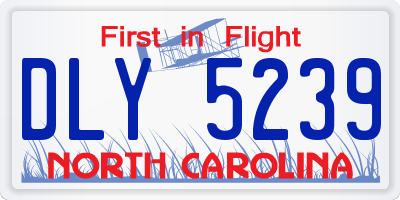 NC license plate DLY5239