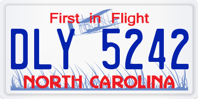 NC license plate DLY5242