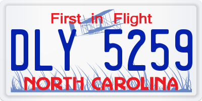 NC license plate DLY5259