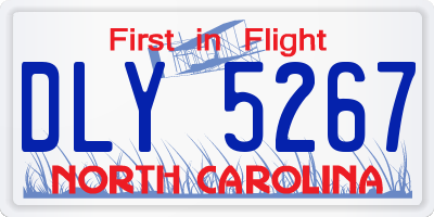 NC license plate DLY5267