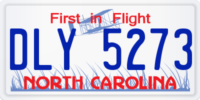 NC license plate DLY5273