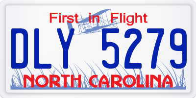 NC license plate DLY5279