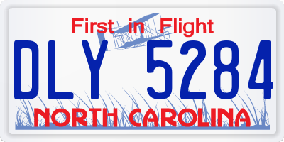 NC license plate DLY5284