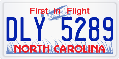 NC license plate DLY5289