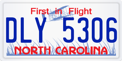 NC license plate DLY5306