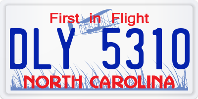 NC license plate DLY5310