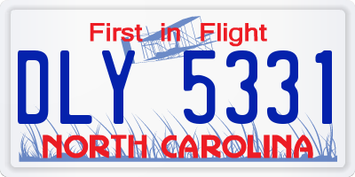 NC license plate DLY5331