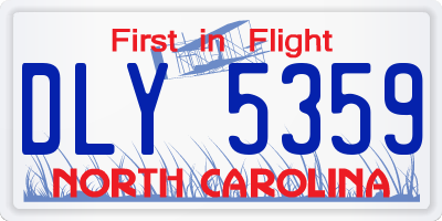NC license plate DLY5359