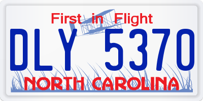 NC license plate DLY5370