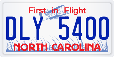 NC license plate DLY5400