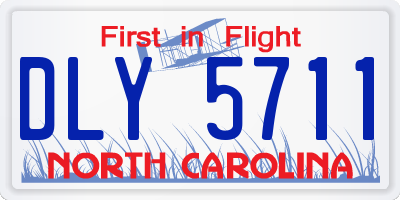 NC license plate DLY5711