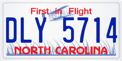 NC license plate DLY5714