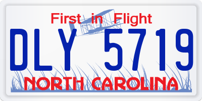 NC license plate DLY5719