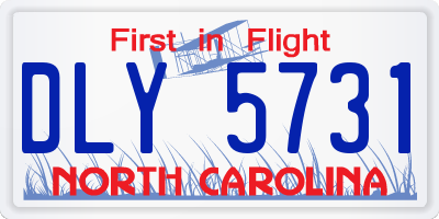 NC license plate DLY5731