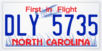 NC license plate DLY5735