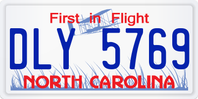 NC license plate DLY5769