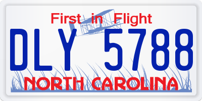 NC license plate DLY5788