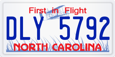 NC license plate DLY5792