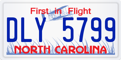 NC license plate DLY5799