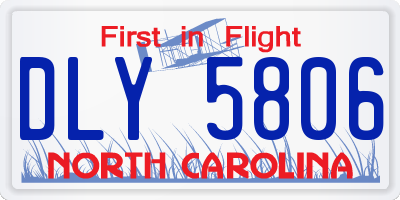 NC license plate DLY5806