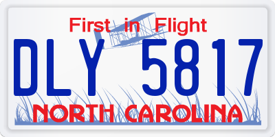 NC license plate DLY5817