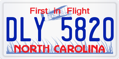 NC license plate DLY5820