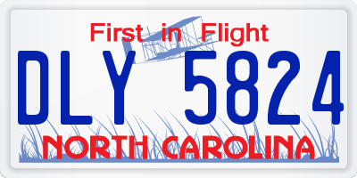 NC license plate DLY5824