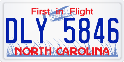 NC license plate DLY5846