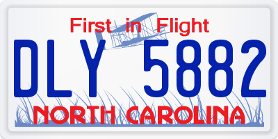 NC license plate DLY5882
