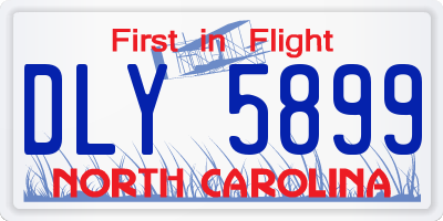 NC license plate DLY5899