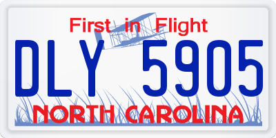 NC license plate DLY5905