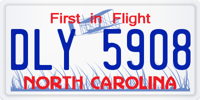 NC license plate DLY5908