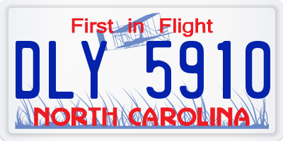 NC license plate DLY5910