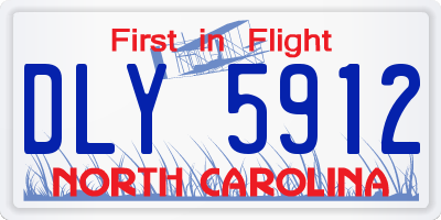 NC license plate DLY5912