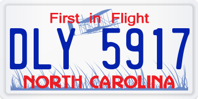 NC license plate DLY5917